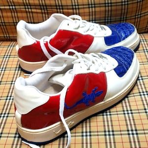 Slick Exotica US 12 Red White And Blue Crocodile
